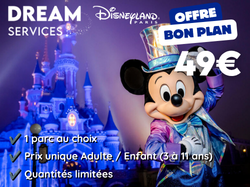 Disney bon plan daté 1 jour 1 parc